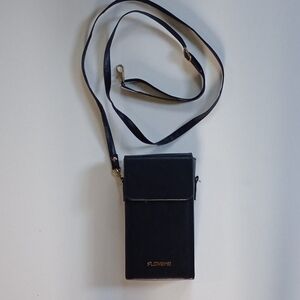 Love Black Messenger Bag with Adjustable Strap